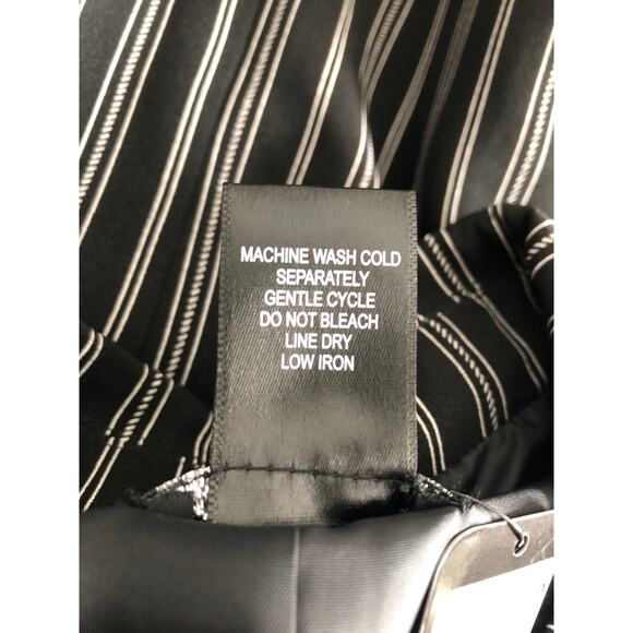 Soho Apparel LTD Stripe Jacket Women's Large Single Button Black NEW - Picture 7 of 9